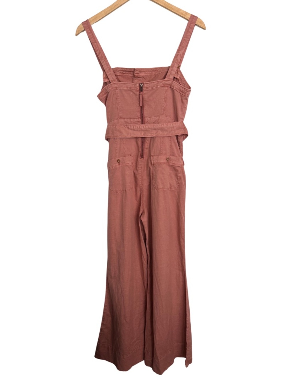 Anthropologie Pilcro Desmond Wide Leg Utility Jumpsuit SZ 2P Linen Blend NWT - Picture 9 of 9